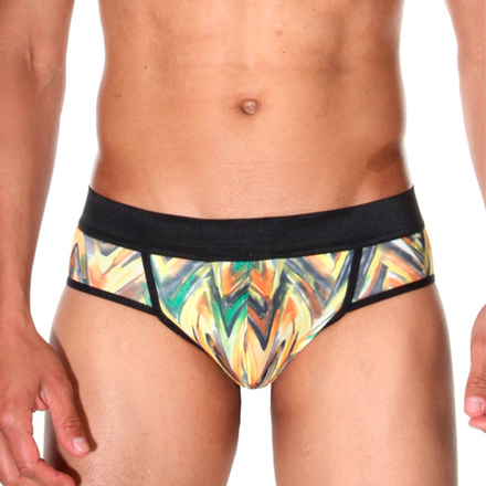 Мужские трусы джоки желтые с принтом Cosmos Colors CP50_PGY