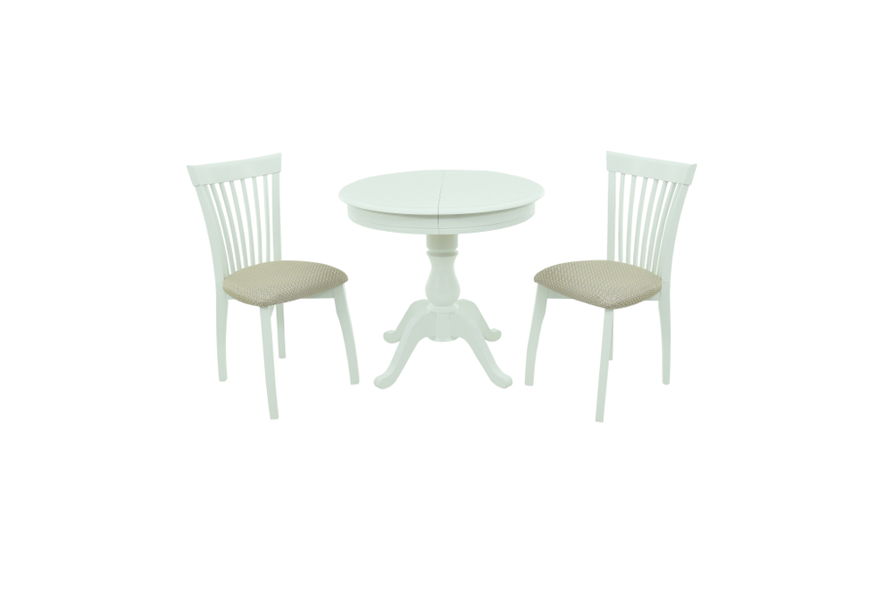 Стул Аврора Тулон, Эмаль белая/Шелк Атина