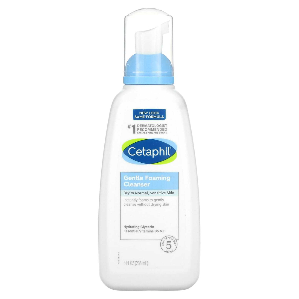 Cetaphil, мягкая очищающая пенка, без отдушки, 236 мл (8 жидк. унций)
