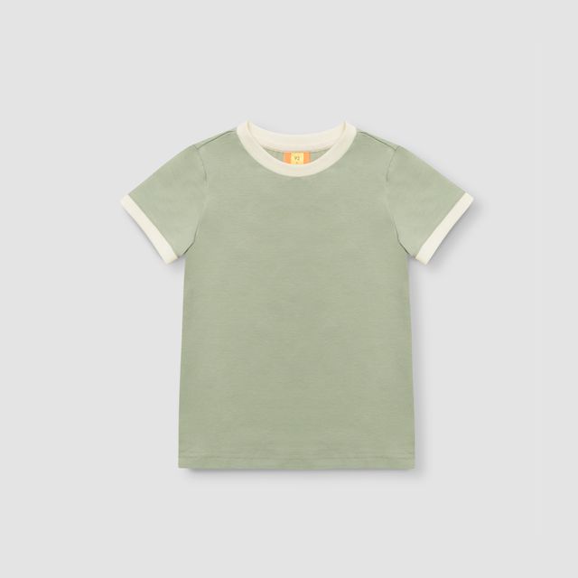 Футболка шалфей/экрю