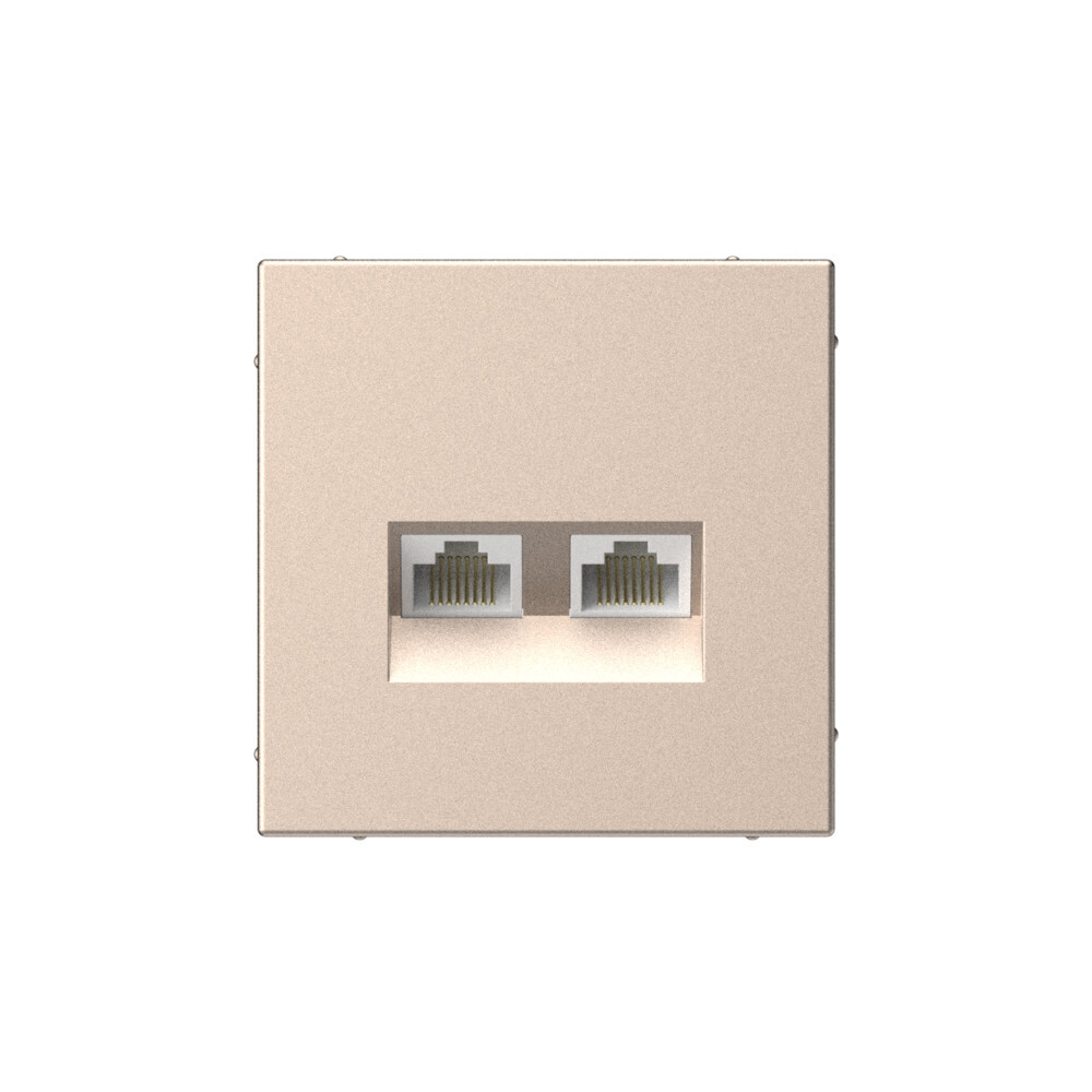 ARTGALLERY РОЗЕТКА двойная компьютерная RJ45+RJ45, кат. 5е, механизм, ПЕСОЧНЫЙ