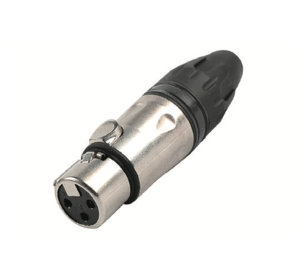 Разъём XLR кабельная розетка мама SC3F-W никель 3-pin