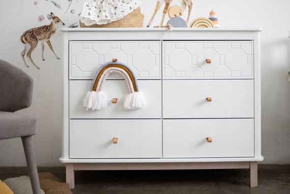 Комод Ellipse Classic 6 ящиков с фрезеровкой Белый