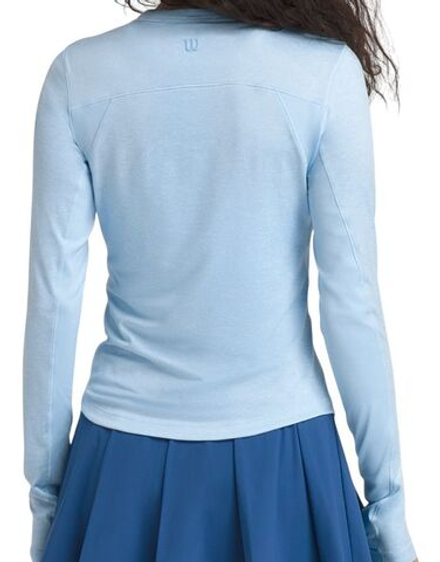 Женская теннисная футболка   Wilson All Day Long Sleeve - airy blue