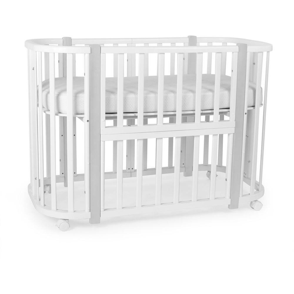 Кроватка-трансформер 5в1 Sweet Baby Palermo Белый/Серый с маятником