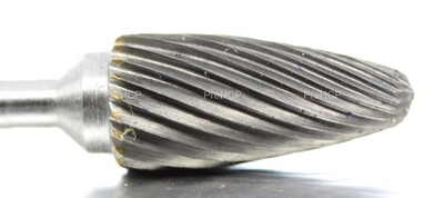 Фреза твердосплавная конус закругленный, синяя КМИЗ