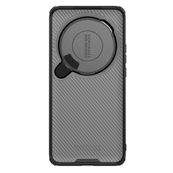 Чехол прозрачный тонированный (Transparent Black) от Nillkin с металлической откидной крышкой для камеры на Xiaomi 15 Ultra, серия CamShield Prop Case