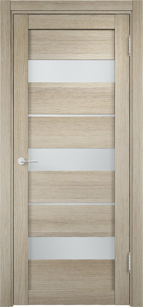 Межкомнатная дверь Мюнхен 02 ДО / Цвет Дуб дымчатый / Остекление "Сатинато" / Двери Верда