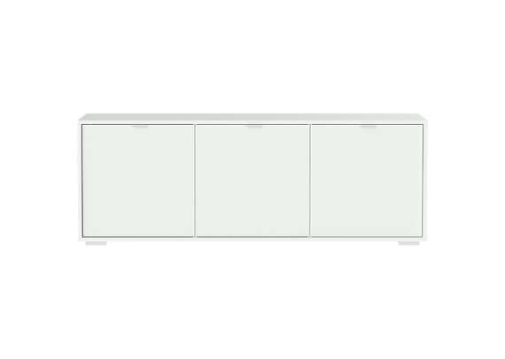 Тумба Hub 3 двери глубина 55 см на низких ножках (белый)