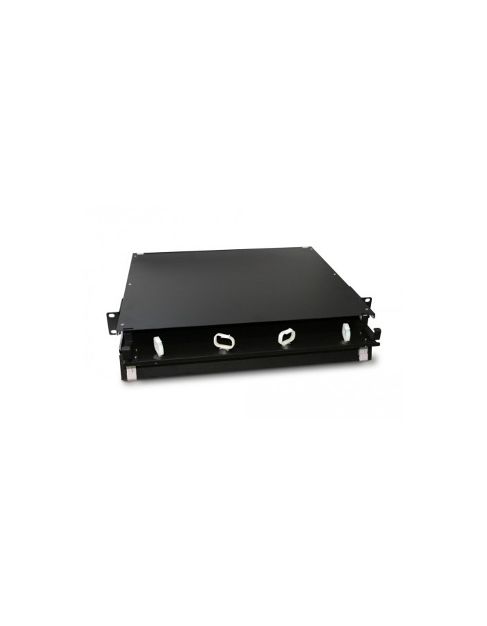 Hyperline FO-19BX-1U-D1-3xSLT-W120H32-EMP Патч-панель 19” универсальная, пустой корпус, 1U, 1 выдвижной лоток (drawer 1U), 3 слота (3х1), вмещает 3 FPM панели с адаптерами или 3 CSS оптические кассеты