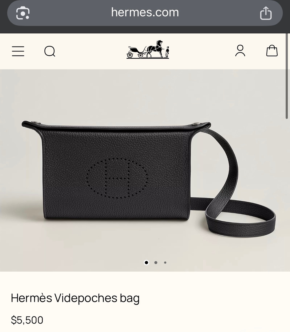 Сумка через плечо Hermes Videpoches