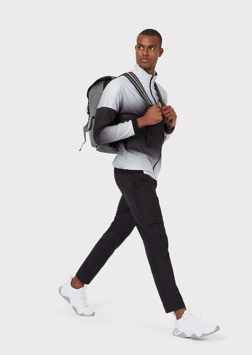 Для мужчин Костюм теннисный EA7 Man Woven Tracksuit - shade grey/black