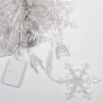 Гирлянда для дома БАХРОМА 2,5м*1/0,1м 136 ламп LED, с насадками Снежинка, 8 реж, IP-20, Белый (возможность соединения)