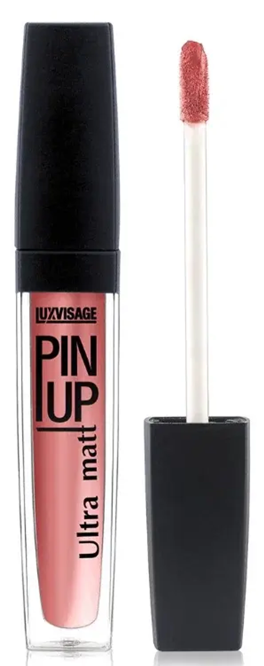 LUXVISAGE Блеск для губ "PIN-UP Ultra Matt" тон 28 candy pink 5 мл