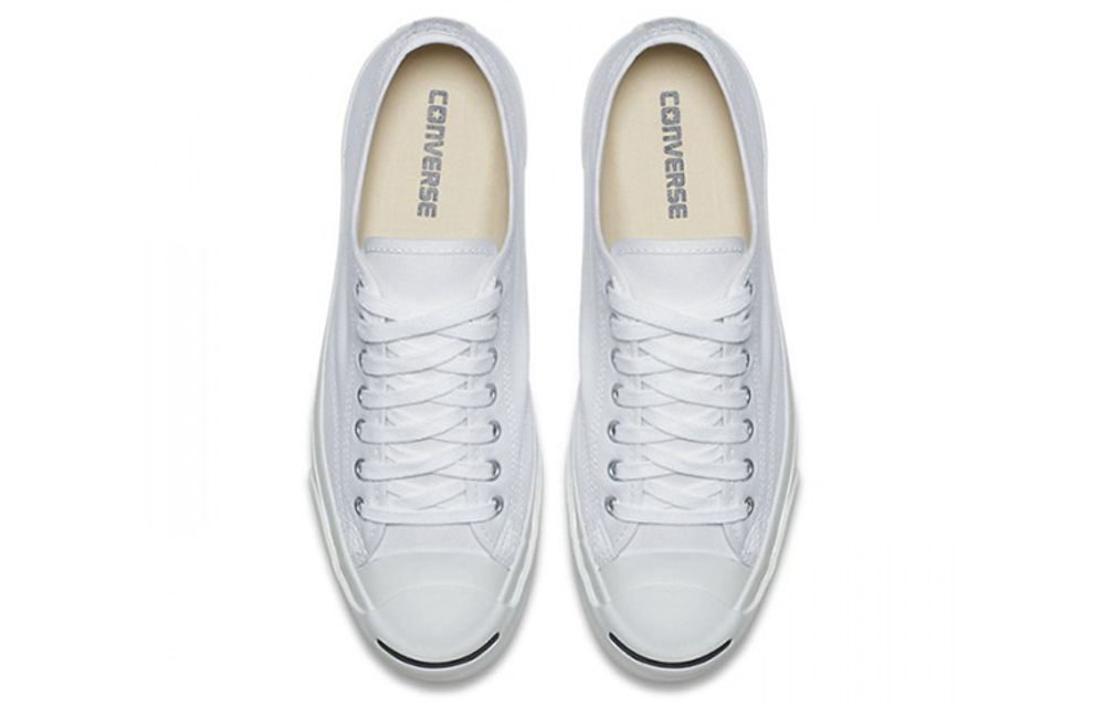 Converse Jack Purcell non-slip, wear-resistant, breathable, low-top canvas shoes for men and women in the same style white