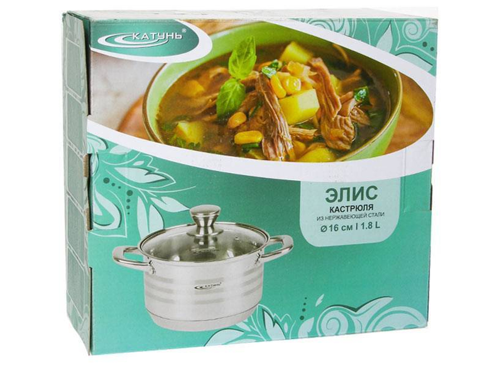 Кастрюля 1,8л нерж Элис, индукция
