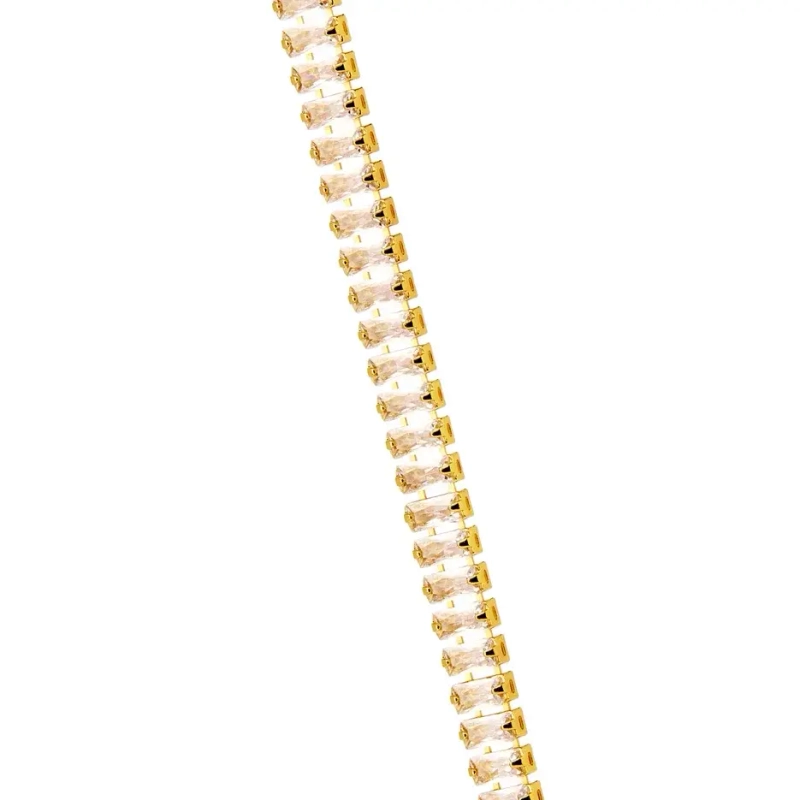 Колье Золотой Багет – Кристалл