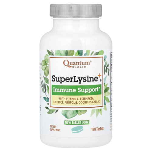 Quantum Health, Super Lysine +, Иммунная поддержка, 180 таблеток