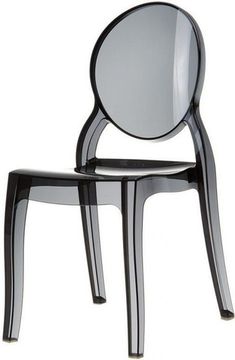 Стул прозрачный серый Elizabeth