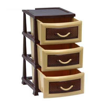 Комод "Дельфин" 3 секции коричневый/бежевый РП-412