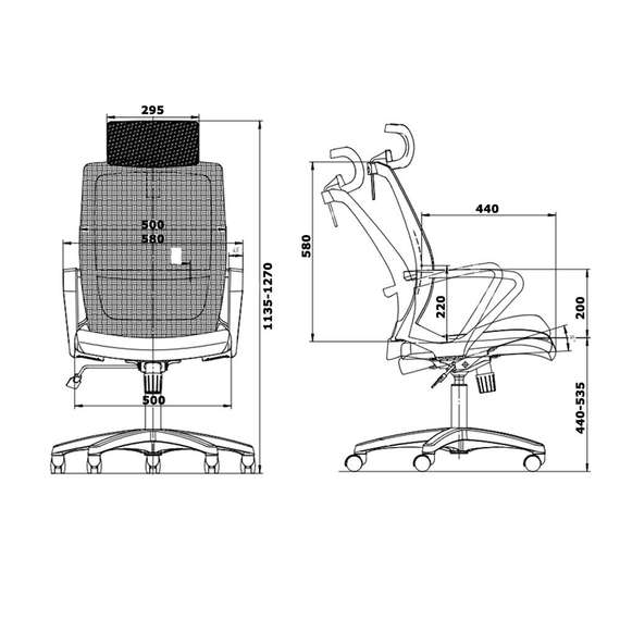 Офисное кресло Webstar FLY GTP HR BLACK TILT MB68
