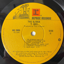 Винтажная виниловая пластинка LP T. Rex The Slider (USA 1972) Baby Boomerang