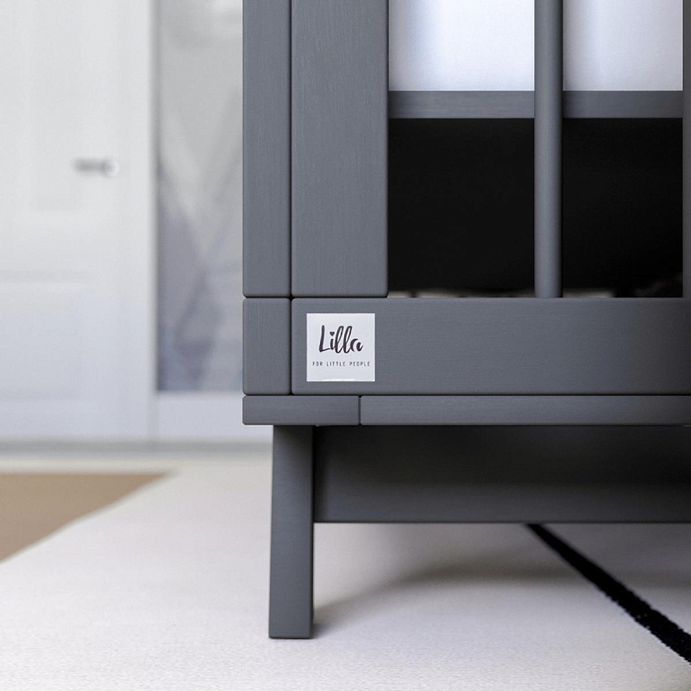 Кроватка детская Lillaland Lilla Aria темно-серый