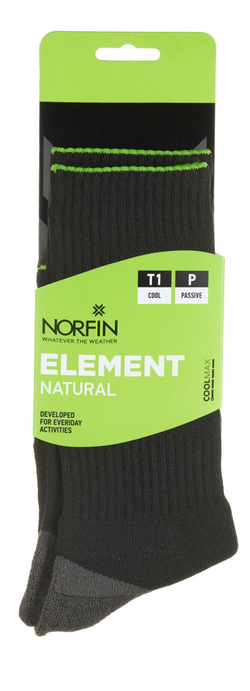 Носки Norfin T1P ELEMENT NATURAL CREW р.(42-44) L