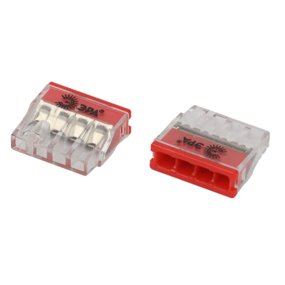 Клемма ЭРА NO-225-359 быстрозажимная 2273-204 компактная 4-проводная 0.2-2.5 мм2 (упаковка 40 шт.)