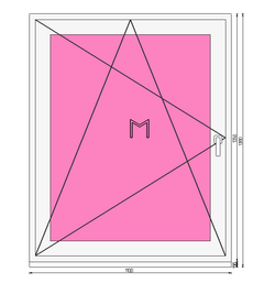 Пластиковое окно 1350 х 1100 ТермА Эко