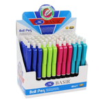 Ручка шариковая, автоматическая, Basir, синие чернила, 4 цвета корпуса, 60 шт