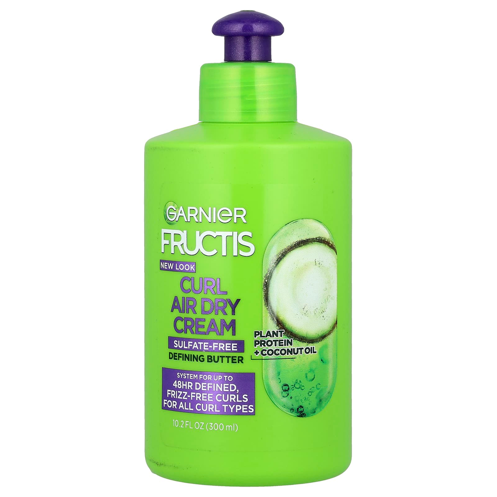 Garnier, Fructis, подсушивающий крем для кудрей, для всех типов локонов, 300 мл (10,2 жидк. унции)