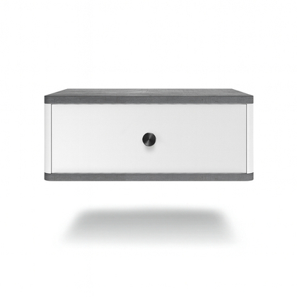 Тумба прикроватная подвесная ROYAL 5300 эко (Металл Бруклин-р.черная)