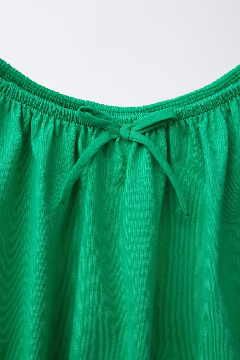 ZARA КОНТРАСТНЫЙ ЭЛАСТИЧНЫЙ ТОП, ЗЕЛЕНЫЙ