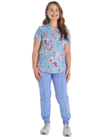 Топ медицинский женский Cherokee CK664, принт "Аксолотль", S (Футболка рабочая)