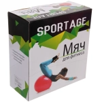 Фитбол Sportage 75 см массажный 1000гр, серебристый