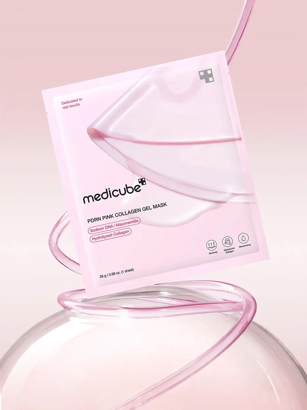 Medicube Укрепляющая гидрогелевая маска с ПДРН и коллагеном PDRN Pink Collagen Gel Mask 28 гр х 4 шт