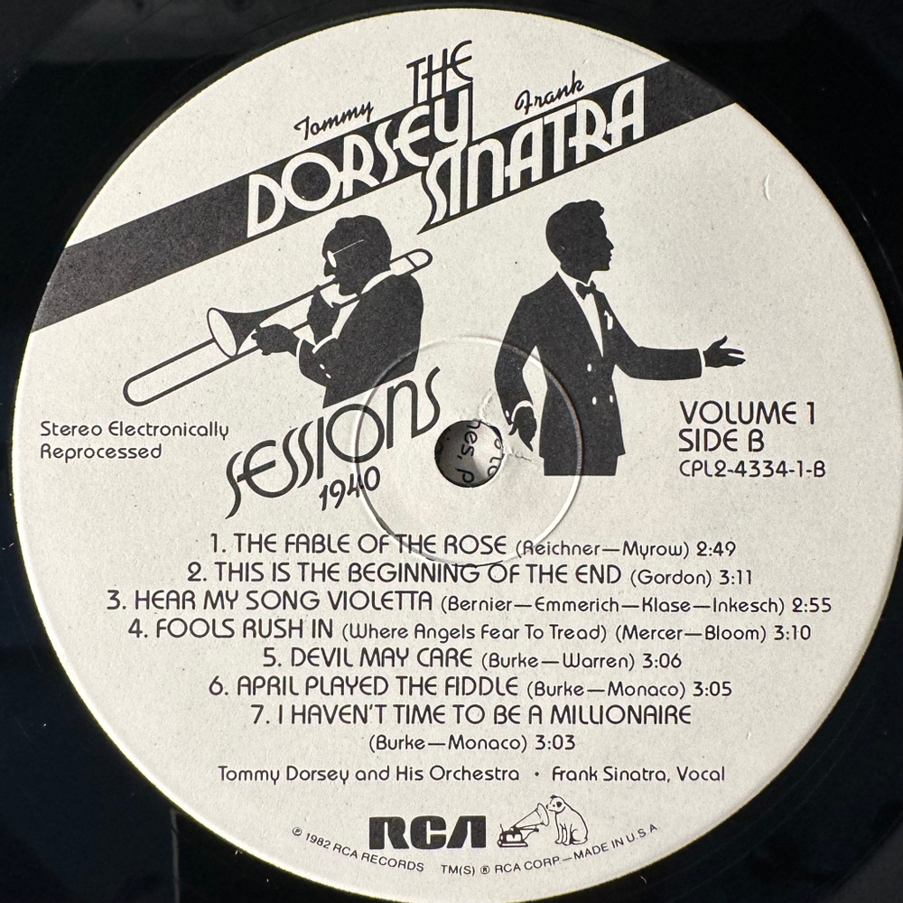 Tommy Dorsey & Frank Sinatra - The Dorsey / Sinatra Sessions Vol. 1 2LP (США 1982г.)