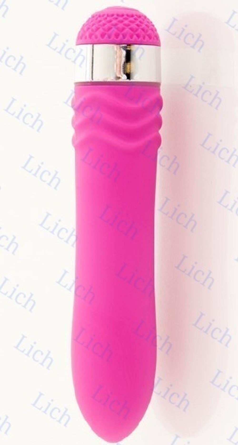 Фиолетовый водонепроницаемый  вибратор 14 см.