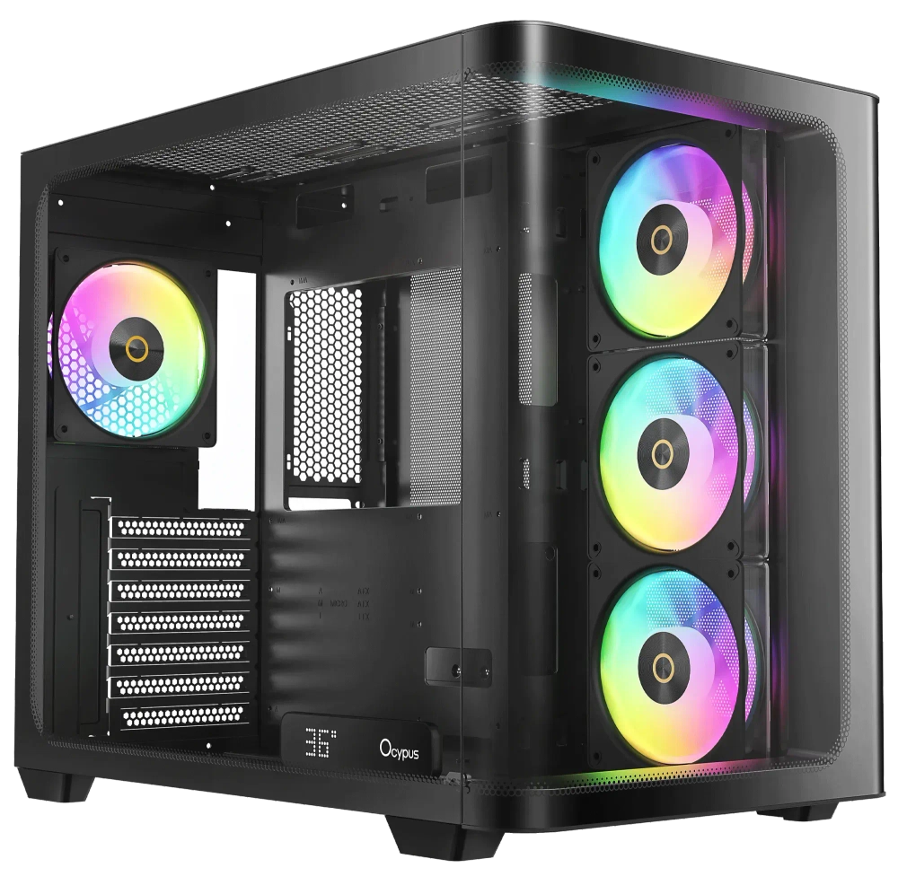Корпус Ocypus Iota C70 BK Curve ARGB Digital ATX/mATX/mITX 2xUSB Type-C Черный Iota-C70-BKD400CD-GL