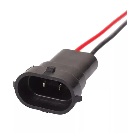 Разъем H11 пластиковый с проводами Male (папа), 1шт