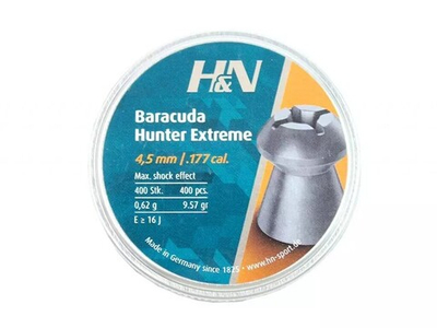 Пуля пневм. 4,5 H&N Baracuda Hunter Extreme, 0,62г, 400 шт/бан