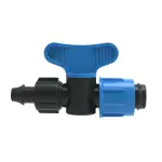 Кран стартовый для капельной ленты с поджимом, с резинкой 14мм, GP