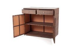 Мальта, тумба плетеная из искусственного ротанга, цвет коричневый