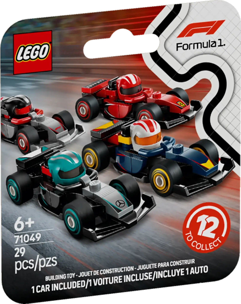 Конструктор LEGO Formula 1 71049 Коллекционные гоночные автомобили Формулы-1 Случайная машинка
