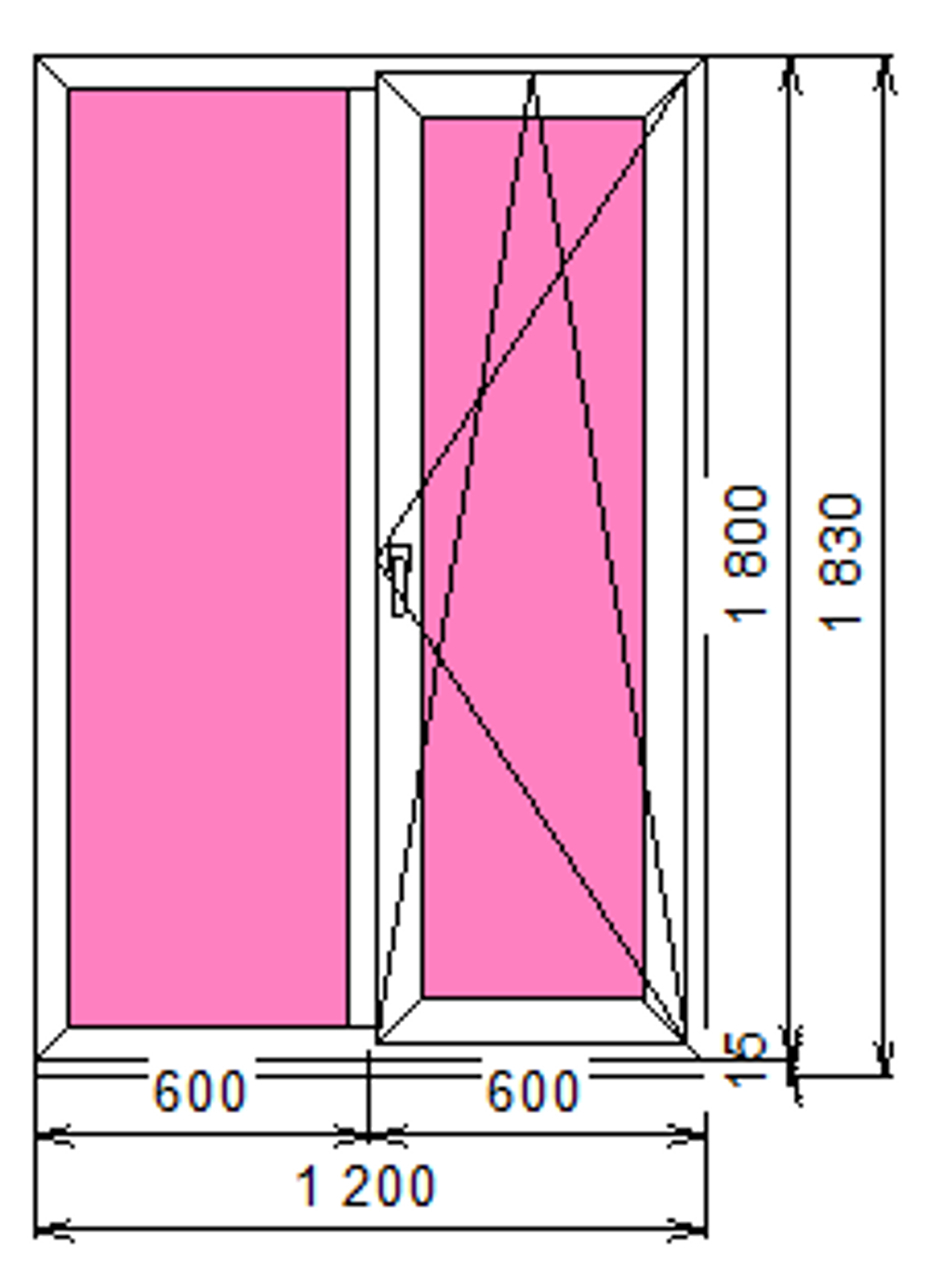 Пластиковое окно 1800 х 1200 ТермА Эко
