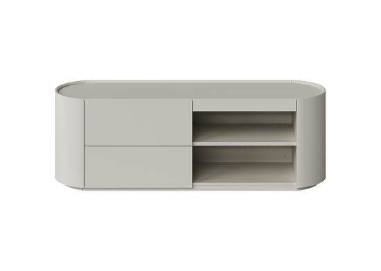 Тумба Lagom под ТВ 2 ящика 2 полки ширина 140 см (серо-бежевый)