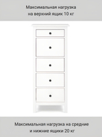 IKEA Комод КЫМОР 3 ящика, HEMNES 108*95*50, коричневый, Кымор (Хемнэс Икеа)
