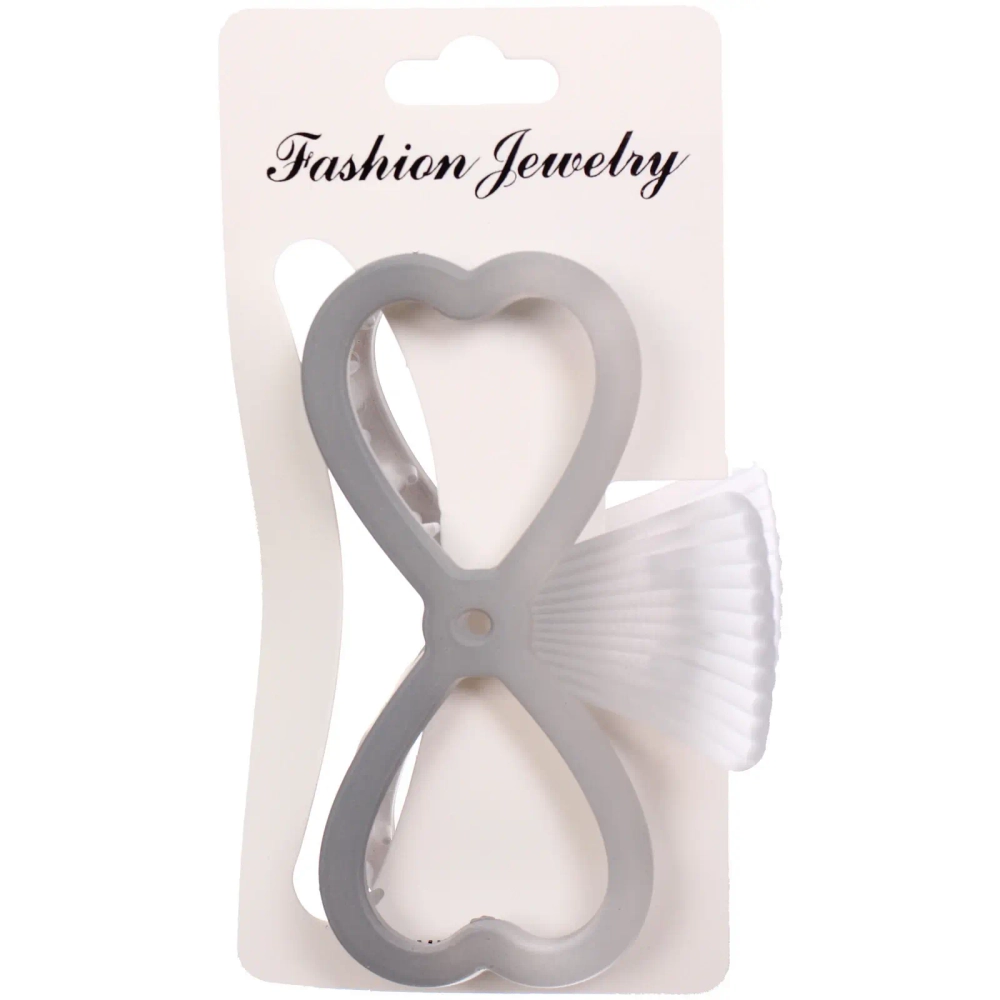 Заколка-краб для волос «Мон Ляруш», бантик, микс 6 цветов, 9,5см (Блистер)