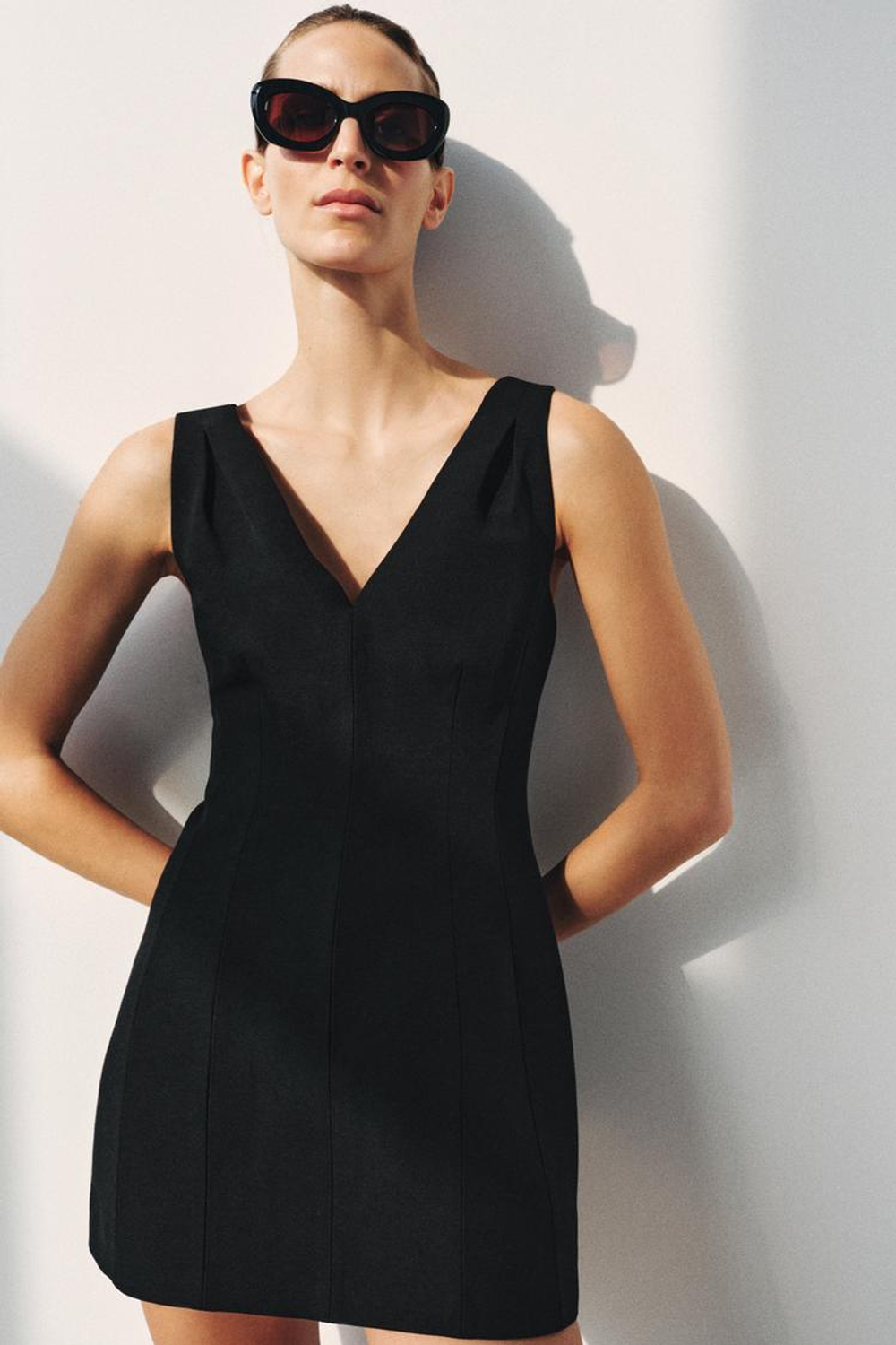 ZARA КОРОТКОЕ ПЛАТЬЕ — ZW COLLECTION, ЧЕРНЫЙ